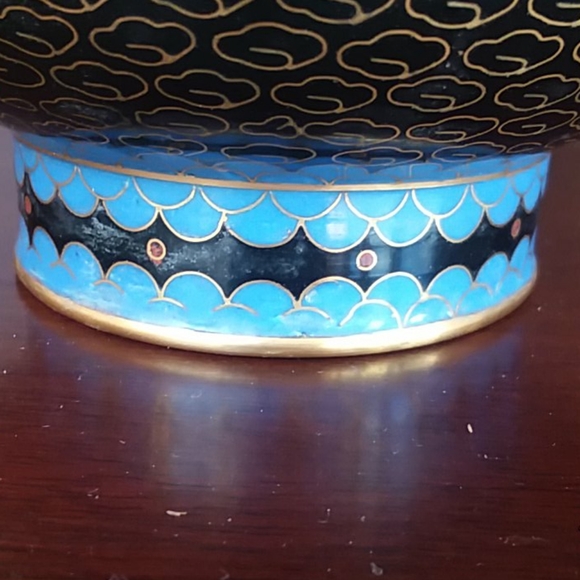 Beautiful Vintage Chinese Cloisonne Vase - Picture 6 of 10